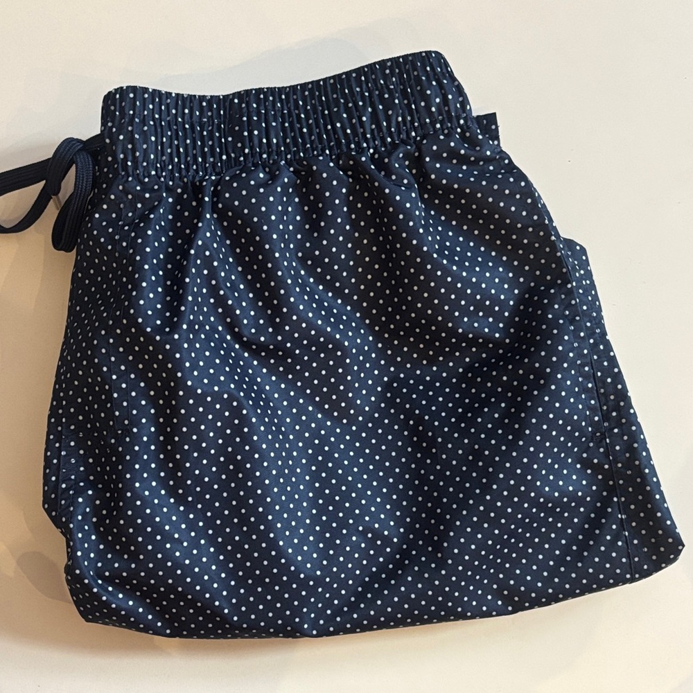 2xist Dark Blue Swim Trunks with White Swiss Dots NWOT - Picture 5 of 15